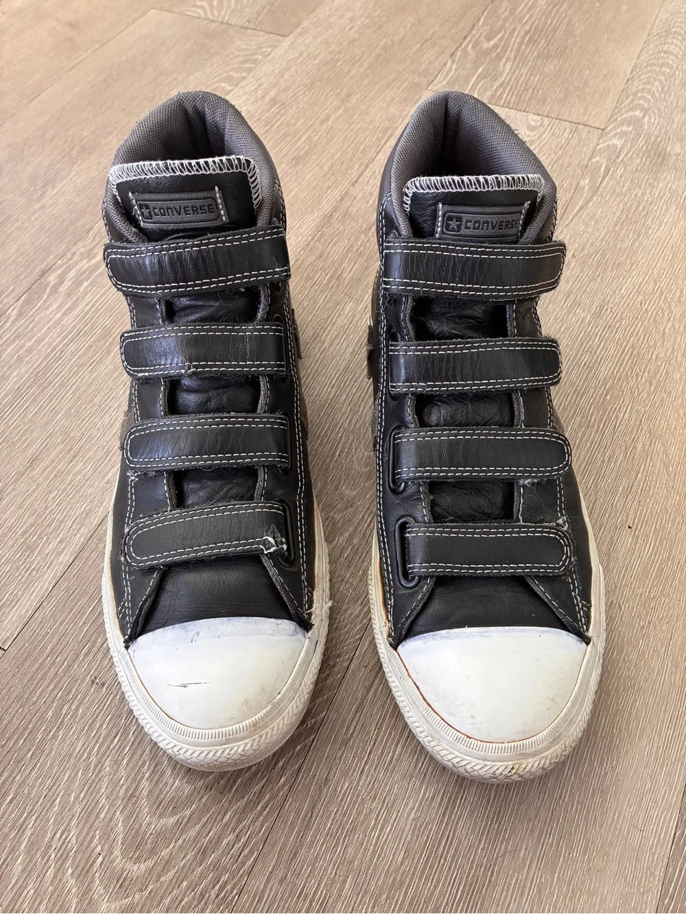 Converse one star leather Velcro high tops rare unique - Picture 2 of 7